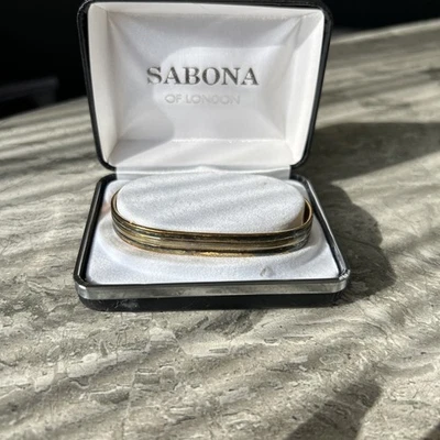 Brazalete vintage SABONA tono dorado, cobre con caja original Foto 1 de 4