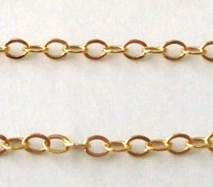 5 Fuß 1,5 mm 14 Karat Gold gefüllt gehämmert Flachkabel lose Kette zu Fuß GCH34 USA - Bild 1 von 2