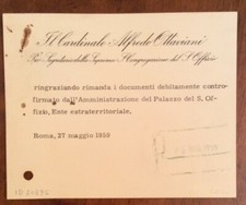 Biglietto da visita di Alfredo Ottaviani