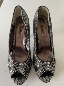 Jumex Black/Glass design Shoes Size 40 - Picture 1 of 2