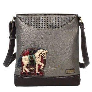 CHALA Sweet Messenger Bag - HORSE Handbag (Gray) NWT - Picture 1 of 5