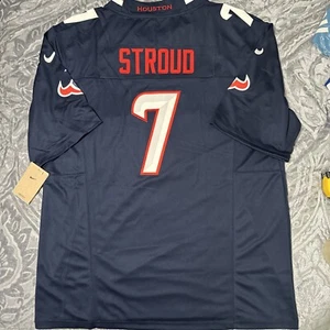 CJ Stroud Jersey Houston Texans Blue #7 Large Stiched Mens - Picture 1 of 6