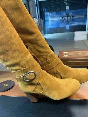 Chloe Millie Iconic Ante Encima Rodilla Botas Altas de Tacón Botas Zapatos 38 - Imagen 1 de 4