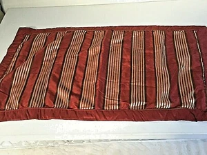 Rodeo Home King 21x38" Pillow Sham Rust Beige Tan Stripes Polyester Zipper Back - Picture 1 of 12
