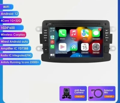 Radio 2 din 9 " Android Für Dacia Duster Sandero Logan Captur GPS Wifi Carplay - Bild 1 von 4