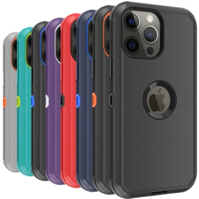 For iPhone 13 12 Pro Max 11 XR Case Clear Heavy Duty Shockproof TPU Armor Cover - Image 1 of 4