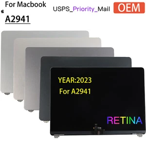 NEW For Macbook Air 15" A2941 M2 LCD+TOP Cover Display Touch Screen Replacement - Picture 1 of 47