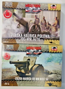 Lot of 2-First To Fight 100mm 14/19+155mm M1917 A4-1:72-2 Polish artillery kits - Picture 1 of 2