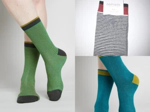 NOMADS FAIR TRADE ORGANIC COTTON STRIPE LADIES' SOCKS - BNWT 0463 - Picture 1 of 10