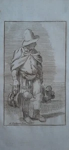 Hannibal Carracci." Die Künste von Bologna " 1760 Radierung " TINTE " - Bild 1 von 4