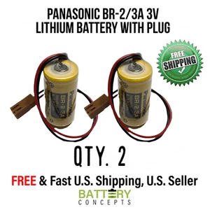 2-pk BR-2/3A 3V PLC Battery Replacement for Panasonic FANUC A98L-0031-0006 - Picture 1 of 16