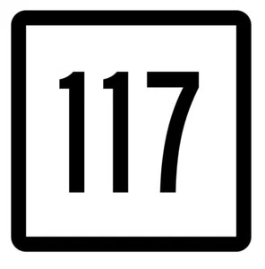 Connecticut State Highway 117 Sticker Decal R5135 Highway Route Sign - Picture 1 of 1