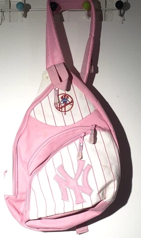 Pink NY Yankees Embroidered One Shoulder Backpack Genuine Merchandise Cover