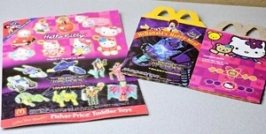 McDonald’s Hello Kitty Transformers Happy Meal Poster & Box Unused 2000 Vintage - Picture 1 of 10