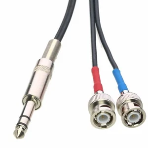 6,35 mm stereo 1/4" TRS a +/- doppio BNC altoparlante maschio decoder Y cavo audio 1 ~ 16 piedi - Foto 1 di 4