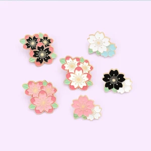 Sakura Flower Enamel Pin Cherry Blossom Plum Brooch Cute Pins Birthday Gifts - Picture 1 of 9