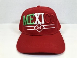 Mexiko Mütze verstellbar 100 % Poly neu Genesis Kopfbedeckung erhöhte Buchstaben Mexiko Kappe - Bild 1 von 7