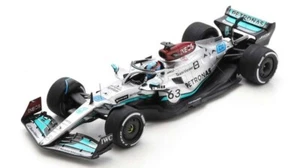 MODELLINO AUTO F1 STATICO SPARK MERCEDES F1 W13 GEORGE RUSSELL 2022 SCALA 1/18 - Foto 1 di 5