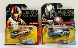 The Mandalorian Hot Wheels Character Cars 1st appearance & Poe Dameron Star Wars - Picture 1 of 9