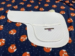 White Cotton Sidesaddle Numnah New All Sizes Side Saddle - Picture 1 of 2