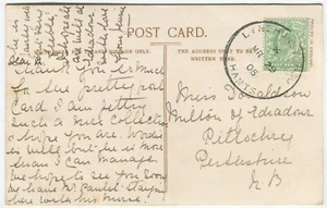 GB 1905, LYNDHURST RSO, HANT, SCHELETRO DATA FRANCOBOLLO - Francobollo Hampshire su cartolina - Foto 1 di 2