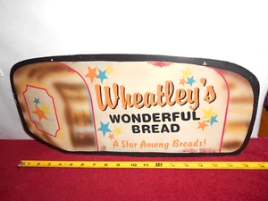 DE COLECCIÓN 19 X 8 pulgadas WHEATLEY`S MARAVILLOSO PAN CARTEL PUBLICITARIO METAL - 1018 C - Imagen 1 de 6