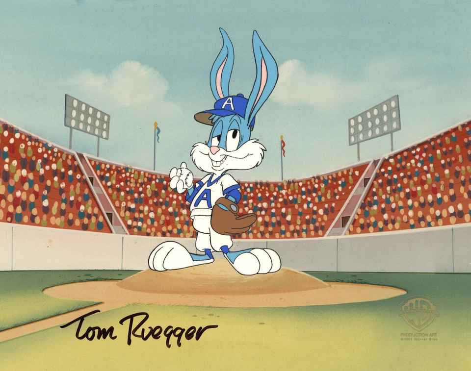 Tiny Toons-Original Cel Signed Tom Ruegger-Buster Bunny-Wacko World of Sports - Image 1 of 1