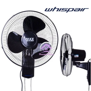 WHISPAIR 16" Wall Mounted Oscillating Fan 40cm 3 Speed Setting Air Cooling - Picture 1 of 5