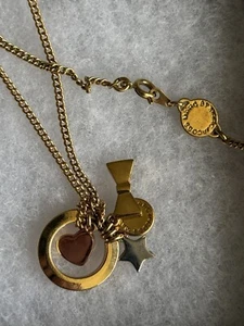 Marc By Marc Jacobs Fashion Jewelry Gold Charm Necklace - Picture 1 of 4