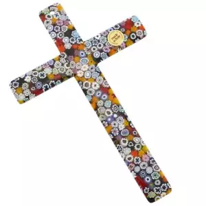 GlassOfVenice Murano Glass Wall Crucifix - Picture 1 of 6