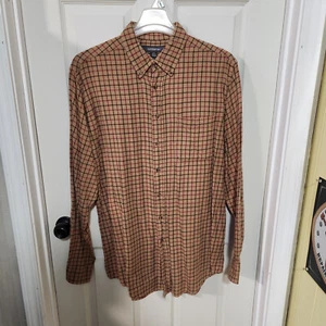 CROFT & BARROW 100% COTTON MEN'S FLANNEL SHIRT - LARGE TALL - LT - Picture 1 of 3
