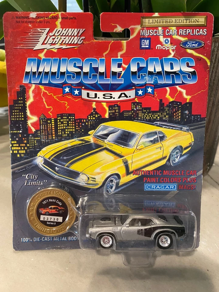 Johnny Lightning 1:64 Escala Muscle Cars EE. UU. 1971 Plymouth Hemi Cuda Plata - Imagen 1 de 1