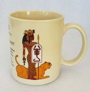 Vintage Egyptian SCORPIO - WADIET & SEKHMET Zodiac Astrology Coffee Mug Africa - Picture 1 of 4
