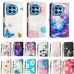 Painted PU Leather Wallet Case Phone Case Cover for OnePlus 13 11 12 Nord 4 CE4 - Picture 1 of 30