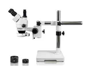 Microscopio estéreo zoom trinocular Parco Simul-Focal con luz derecha de 144 LED - Imagen 1 de 5