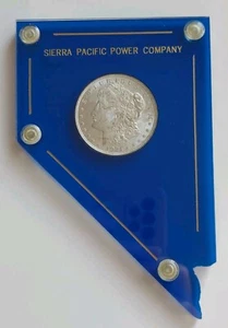 1921 P Morgan UNC Silber Dollar im Halter - Sierra Pacific Power Company - Bild 1 von 4