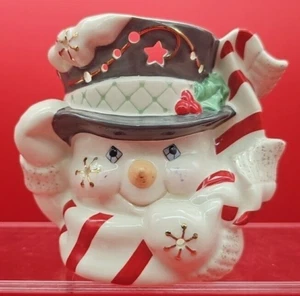 Lenox Occasions Christmas Colorful Snowman Figurine Votive Candle Holder - Picture 1 of 6