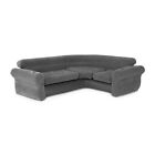 Intex Inflatable Indoor Corner Couch Sectional Sofa w/ Cupholders Gray(Open Box) - Click1Get2 Mega Discount