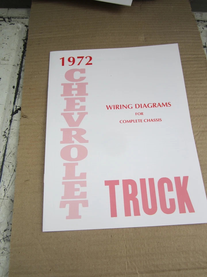 1972 CHEVROLET ГРУЗОВИК МОНТАЖНАЯ СХЕМА БУКЛЕТ  - Изображение 1 из 1