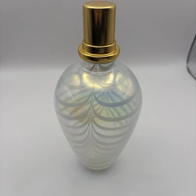 Lampada olio vetro soffiato bianco trasparente diffusore fragranza bruciatore catalitico - Immagine 1 di 4