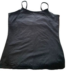 Attracosports Black Stretch Cotton Cami w/ Built in Bra, Size 2X - NWT - Picture 1 of 7