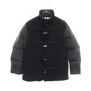 BURBERRY LONDON Duffel coat jacket A1F63-232-09 wool Nylon Black Used mens #M - Picture 1 of 11