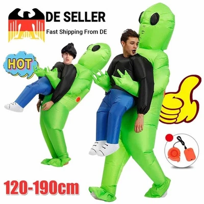MARKENLOS Aufblasbares Alien Kostüm Halloween Alien Kostüme Kinder Erwachsene Party Kostüm