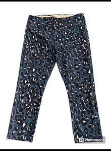 marika sport capri leggings Size Large Gray Purple Cheetah Print Pickleball - Picture 1 of 7