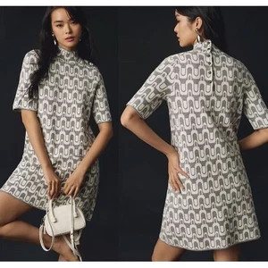 MAEVE The Annalise Chenille-Pullover-Minikleid mit Stehkragen Medium Retro Mod - Bild 1 von 9