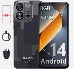 **Promo** New OUKITEL C57S Unlocked 8 Core 6.52 in Smartphone Android 14 black - Picture 1 of 7
