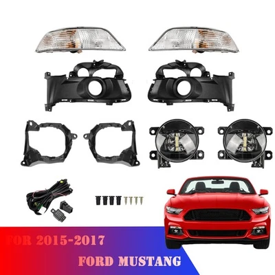 Cubierta de luces antiniebla con arnés y bisel luces de señal de giro para Ford Mustang 2015-2017 16 Foto 1 de 4