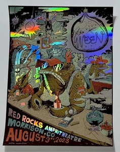 Póster Ween Red Rocks CO 2023 Serigrafía Oficial Maarten Donders *FOIL* Edición Limitada - Imagen 1 de 15
