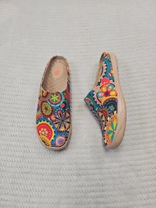 Scarpe UIN donna taglia 10,5 ciabatte con stampa floreale slip on mule - Foto 1 di 10