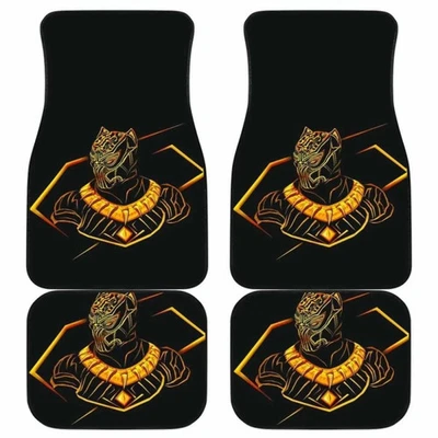 Alfombrillas coche Black Panther doradas ajuste universal accesorios coche Foto 1 de 4